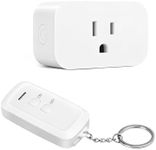 DEWENWILS Indoor Remote Control Outlet, Wireless Remote Light Switch, No Interference Remote Outlet Switch, No Wiring, 15A/1875W, 100ft RF Range, Compact Design, Programmable