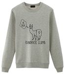 Fellow Friends - Llama Sweater Unisex Small Grey