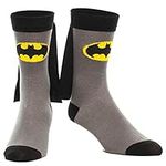 Batman Cape Crew Sock, Gray, Fits S