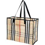 Miowote Large Clear Tote Bags, Beach Bag for Women, Waterproof, Swim Gym Shopping Travel Bag,Women's Tote Handbags, Brown, Large, Retro