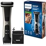 Philips Bodygroom Body & Intimate area Trimmer, Ultimate manscaping tool, removes short, long & thick hair in a single stroke with its 4 directional pivoting head. Skin protect technology, BG7025/15