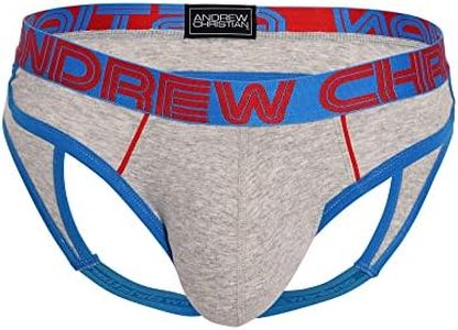 Andrew Christian Show-It Retro Pop Locker Room Jock, Heather Grey, Medium