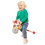 Battat – Classic Hobby Horse – Plush Stick Horse – Wooden Pole & Sensory Textures – Realistic Sounds – 2 Years + – Pony Pal