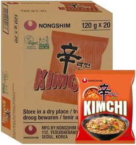 Starry Mart Nong Shim SHIN KIMCHI Ramyun Ramen Noodles 120g (Box of 20 Packets),120 g (Pack of 1)
