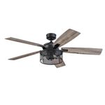 Honeywell Ceiling Fans 50614-01 Carnegie Ceiling Fan 52" Matte Black