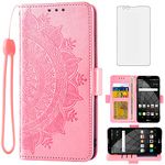 Asuwish Compatible with LG Stylo 2 2+/Stylus 2 Plus/Stylo2 V 2V Verizon Wallet Case and Screen Protector Card Holder Flip Accessories Wrist Strap Stand Cell Phone Cover for G LS775 VS835 Men Rose Gold