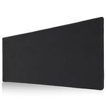 ALOANES Mouse Pad with Stitched Edge, Premium-Textured Mouse Mat, Non-Slip Rubber Base Mousepad for Laptop, Computer & PC,Desk Mat for Gamer, Office & Home,Black, 30cm x80cm x0.3cm