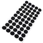 Adsamm® / 50 x self-stick felt pads / Ø 0.79'' (Ø 20 mm) / black / round / self-adhesive furniture glides with felt thickness of 0.059'' / 1.5 mm