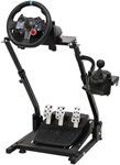 CXRCY Racing Wheel Stand Compatible with Logitech G920 G29 G27 G25 Gaming Cockpit Height Adjustable Foldable Gaming Racing Simulator Steering Wheel Stand ,Wheel and Pedals Not Included