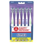 Oral-B Cavity Defense Toothbrush, Soft, 6 Count (Colors May Vary)