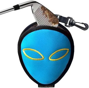 GOLDALIENS Golf Club Cleaner & Ball Cleaning Bag,Original Three-Layer Fabric Waterproof Technology,Golfer's Ultimate Green Clean Scrub Equipment Accessories,Removable Clips to Support Machine Washing