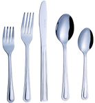 EXZACT Cutlery 20pcs Stainless Steel - Incl. Dinner Knife x 4, Dinner Fork x 4, Salad Fork x 4, Table Spoon x 4, Tea Spoon x 4 - Serve for 4