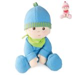 HABA Snug-up Doll Luis 8" First Boy Baby Doll - Machine Washable for Ages Birth and Up