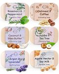 O Naturals Moisturizing Soap Bars - Natural Soap Bar, Organic Soap - Body Soap Bars, Face Soap & Hand Soap - Shower Soap, Body Wash Bar - Stocking Stuffers for Adults (6 pieces, Natural Soap)