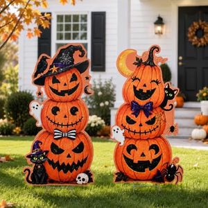 Large 2.66FT Halloween Yard Signs Decorations Outdoor Pumpkin Party Decor