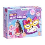 Bloomingo DIY Kitty Bag: 30+ Kid-Friendly Sewing Pieces to Make a Sling Bag | DIY Craft Kits Creative & STEM Educational Gift for Girls Age 4 & Above | Birthday & Return Gift for Kids