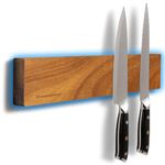 Gourmetop Magnetic Knife Holder for Wall 12", Knife Magnetic Strip No Drilling, Acacia Wood Magnetic Knife Holder for Refrigerator, Strong Knife Magnet&Knife Rack for Kitchen Utensil Organizer