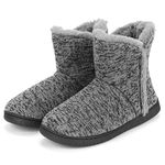 Mens Slippers Bootie Slippers Men Slipper Ankle Boots with Rubber Sole Sponge Insole, Anti-Slip Indoor Slippers Boot House Slipper Plush House Slippers Winter Warm Slipper Cozy for Indoor Outdoor