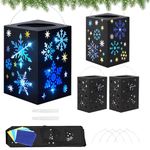 DKINY 4 Pack Christmas Crafts for Kids, Snowflake Paper Lantern, Snowflake Star DIY Crafts, Make Your Own Winter Arts and Crafts, Creative Xmas Art Toy, Kids Activity Packs for Age3+ Boys Girls