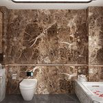 JSEVEM 60CM×9M Big Wide Thick Brown Marble Wallpaper Peel and Stick Waterproof Marble Contact Paper for Worktop Vinyl Wrap Granite Covering Furniture Wall Sticker for Bedroom Bathroom Office Gym Walls