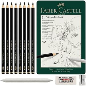 Faber-Castell Pitt Graphite Matt Pencils, Assorted – Tin of 11 (18-115220)