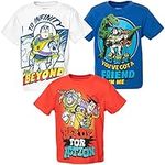 Disney Pixar Toy Story Rex Buzz Lightyear Woody 3 Pack T-Shirts Toddler to Big Kid, Buzz / Woody / Rex Poses, 6