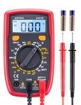 AstroAI Digital Multimeter Voltmeter Ohmmeter Ammeter Multi Tester Meter with Backlit LCD Electronic Test Meter Measures Voltage, Current, Resistance; Tests Continuity, Diode(Black)