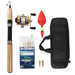 Alomejor Ice Fishing Rod Set, Winter Ice Fishing Gear Tackle Tool Set with Jigs for Adult Ice Fishing