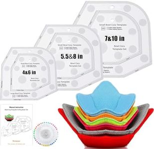 Wenmpopo Bowl Cozy Template 3 Sizes,Bowl Cozy Template Cutting Ruler Set,Acrylic Transparent Quilting Bowl Templates for Hot and Cold Food Bowl Rack,without Sewing Machine Can Still Do It