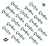 TERF® M6 X 30mm Roofing Bolt with Square Nut M6 (6mm) X 30mm Cross Slotted Mushroom Head with Square Nut - Pack of 20