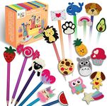 24 Pre-Cut Mini Pencil Toppers Fun Kids Sewing Kit for Kids Ages 8-12 Children Beginners Sewing kit kid crafts Make Your Own Felt Pillow Plush Craft Kit Girls and Boys Art Craft Kits Learn to Sew Kit