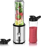 Portable Blender & Smoothie Maker Personal Mini Blender Electric Mixer with 2x600ml Blending Bottles for Smoothie,Milkshake, Fruit and Vegetable Drinks, Ice,350W