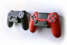 Gadget Gear Wall Mount for PS5 / PS4 Controller (DualShock 4 / DualSense), Custom Design,Screw-Free Application（2Pcs)