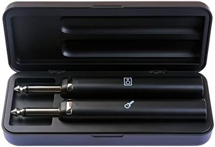 BrianFay Wireless System LITE Rechargeable Can Last for 6 Hours UHF Band Transmitter Receiver for Guitar and Bass Audio Instruments (Black) (Guitar Version)
