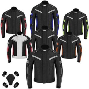 Lima BikerWear Men’s Motorcycle Jacket 4 Season Cordura Textile Biker Jacket Waterproof Windproof with CE Armor, Air Vents & Removable Thermal Liner (UK, Alpha, XL, Regular, Regular, Red)