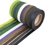 10 Rolls Floral Tapes,Self-Adhesive Florist Stem Wrap for Corsages,Flower Arrangement and Crafts Making (10 Colors)