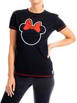 Disney Womens T-Shirt Minnie Mouse Black Medium