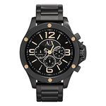 Armani Exchange Watch for Men, Quartz Chronograph Movement, 48 mm Gold Stainless Steel Case with a Stainless Steel Strap, AX1513