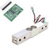 REES52 5kg Load Cell and HX711 Combo Pack Kit - Load Cell Amplifier ADC Weight Sensor for Aduino Scale - Everything Needed for Accurate Force Measurement (5 KG)