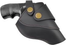 OWB Cross Draw Driving Holster for 38 Special Revolvers 2" Barrel - Fits S&W Bodyguard - Taurus 856 605 - Ruger SP101, LCR - Charter Arms - J Frame, 38 Special Holsters (Black A)