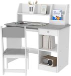 ZONEKIZ Kids Desk and Chair Set wit