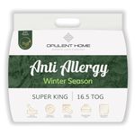 Opulent Home Striped Anti Allergy 16.5 Tog Easy Care Duvet – Winter Comforter, Plush Microfibre, Luxury Hollowfibre, (Super King)