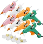 Hot Glue Gun Kit with 40 Glue Sticks and Anti-Scalding Nozzles, 8 Pack Fast Preheating Mini Hot Melt Gun Set for Crafts, DIY Arts, Class Projects, School, Home Repairs - Multicolors