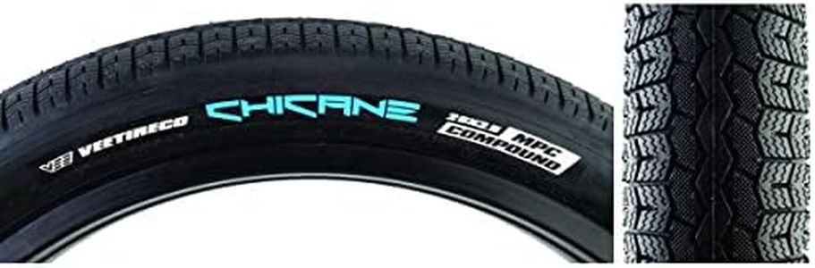 SE Bikes Chicane 26 x 3.5 BMX Durable Wire Bead Replacement OEM Dirt Street Bike Tire Bundle (Black)