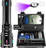 Shadowhawk LED Torch Rechargeable 30000 Lumens, 1500M Long Throw Flashlight, LCD Display Handheld Torches, XHM90.2 Super Bright Tactical Flashlight, Powerful Flash Light for Camping Hunting Gifts