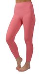 90 Degree By Reflex High Waist Squat Proof Ankle Length Interlink Leggings, Rapture Rose, Large