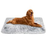 Dog Bed Crate Pad, Dog beds for Large Dogs, Plush Soft Pet Beds, Washable Anti-Slip Dog Crate Bed for Large Medium Small Dogs and Cats,Dog Mats for Sleeping. Fluffy Kennel Pad