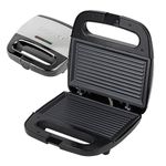 Geepas Panini Sandwich Press, 750W 2 Slice Sandwich Toaster Maker | Non-Stick Plates, Grill Maker & Griddle Toasty Maker | Stainless Steel Panini Press, | Ideal for Breakfast | 2 Year Warranty