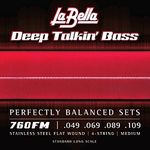 La Bella 760FM Flat Wound Bass Strings Set 49/109