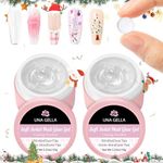 UNA GELLA Solid Builder Nail Gel 70ml/2.37oz Large Capacity 3D Nail Sculpting Gel U V/LED Needed Nail Glue for Acrylic Nails Rhinestones Gel Molding Hard Gel for Nails for Nail Extension Salon DIY